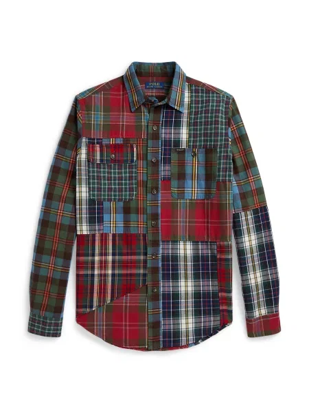 Polo Ralph Lauren Cămașă albastru închis / verde închis / roşu închis alb