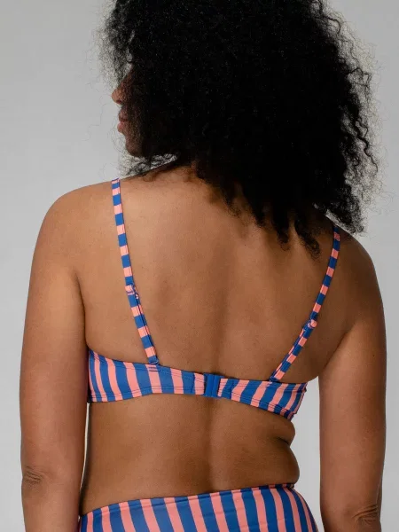 Смугастий купальник Brabrabra синій
