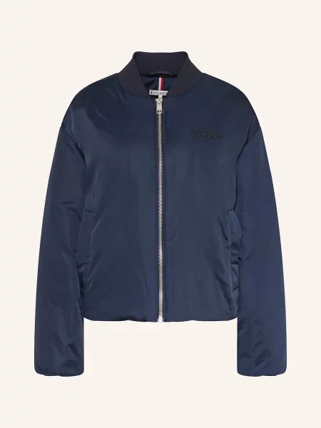 Pikowana kurtka Tommy Hilfiger granatowa