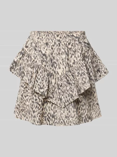 Spódnica mini z dołem obszytym falbaną model Vildea' Mbym