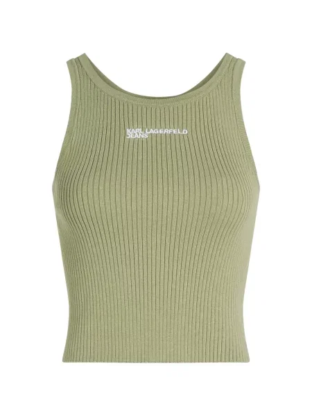 Top Karl Lagerfeld Jeans cu imagine verde