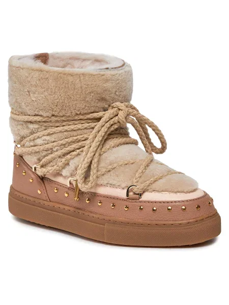 Inuikii bocanci de piele Curly Rock bej