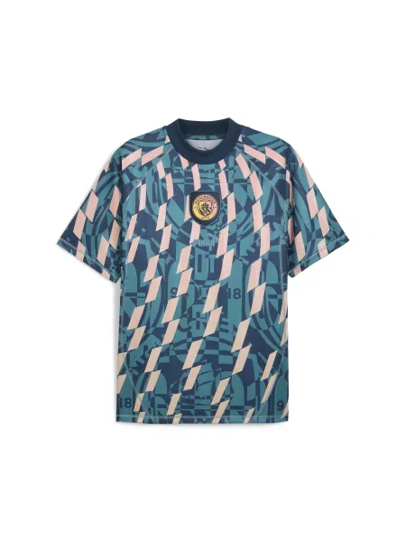 PUMA koszulka retro ftblSTATEMENT Manchester City Odzież niebieski