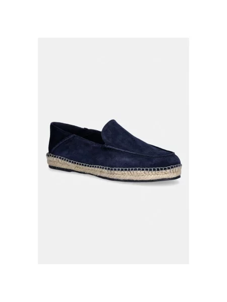 Espadryle Guess skórzane niebieskie