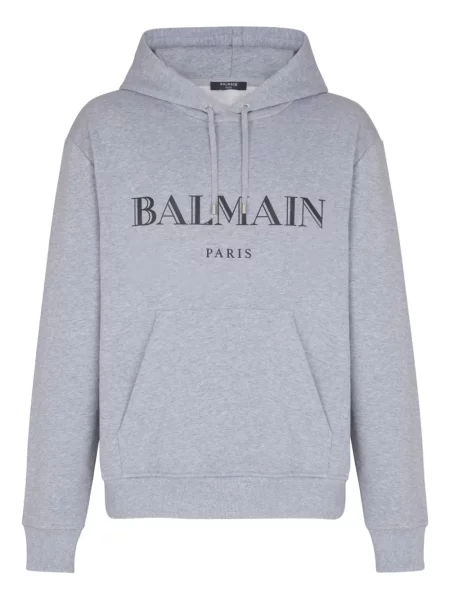 Hanorac cu glugă Balmain cu imagine gri