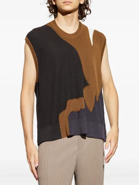 Γιλέκο Homme Plissé Issey Miyake καφέ