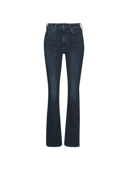 Džínsy so strihom ku čižmám Levi's s vysokým pásom štrbina modrá