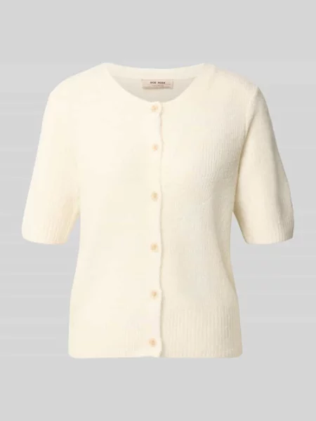 Kardigan z mieszanki wełny z rękawem o dł. model Thora' Mos Mosh biały