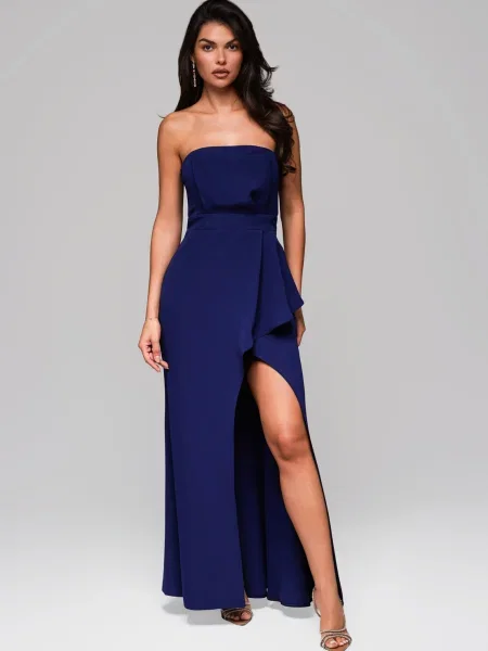 Rochie de seară Edoti de costum albastru