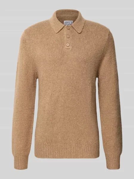 Sweter o kroju regular fit z dodatkiem bawełny i wełny model WALTER' Jake*s Studio Men beżowy