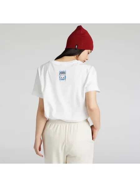 Koszulka unisex NEKOSAN x HOOPS DYLAN Graphic z krótkim rękawem biała