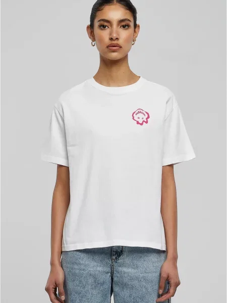 Mister Tee Tricou roz alb