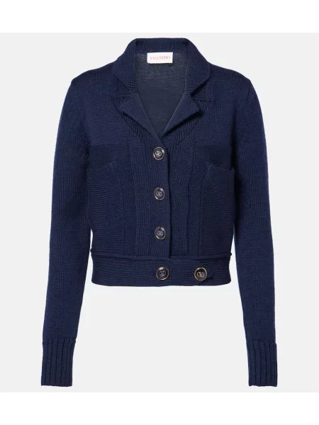 Kardigan Valentino wełniany niebieski