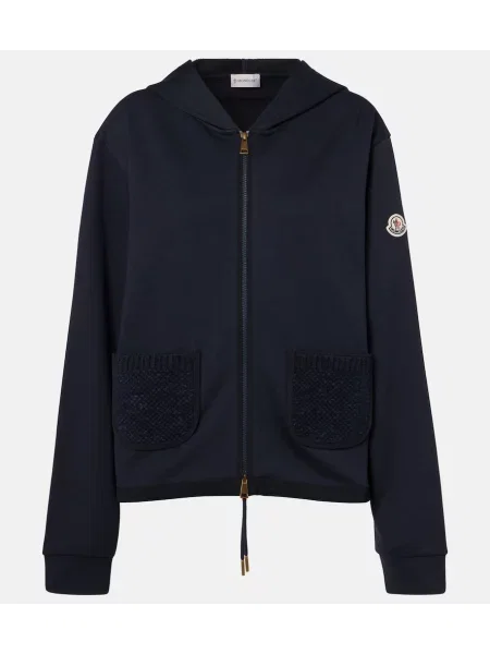Hanorac cu glugă Moncler albastru