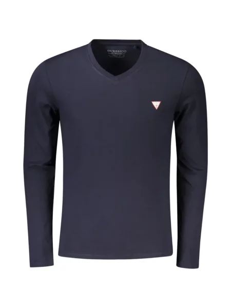Tricou Guess cu autograf albastru