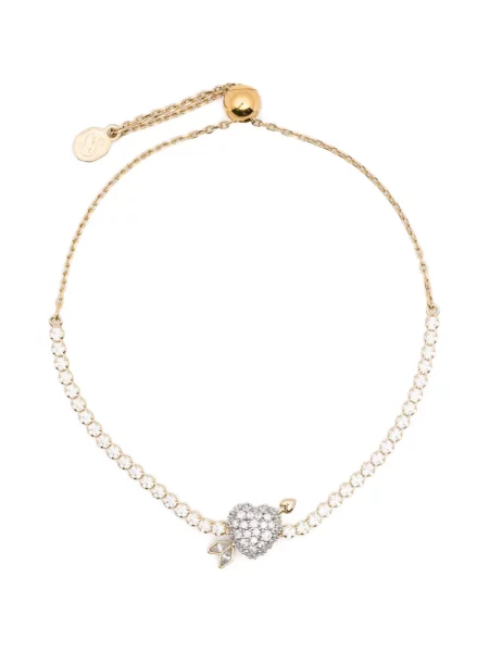 Brăţară Swarovski cu motiv cu inimi auriu