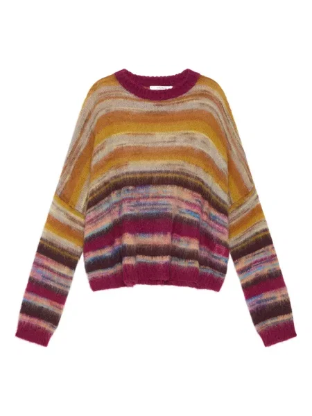 Pulover Maliparmi cu dungi de mohair roșu