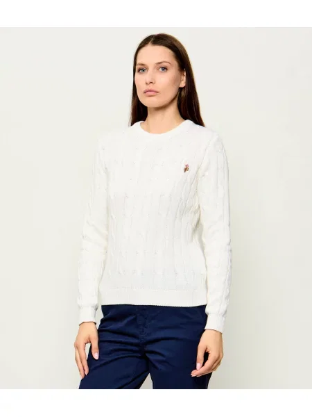 Tricou polo U.s. Polo Assn. cu decolteu rotund bej