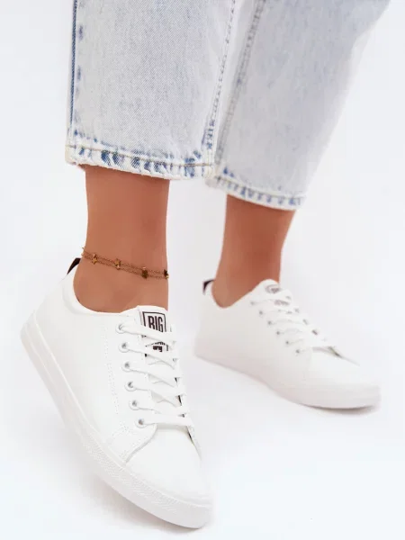 Teniși Big Star Shoes din piele alb