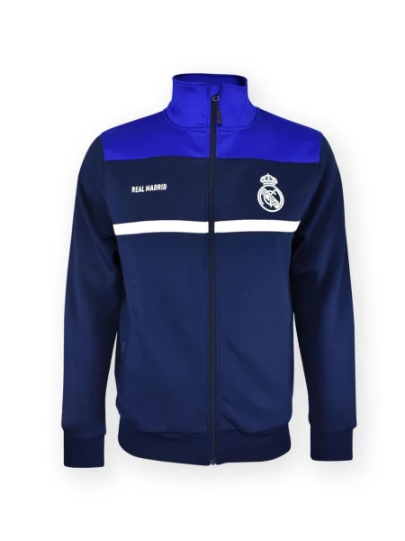 Ciemnoniebieska bluza z zamkiem Real Madrid – junior niebieska