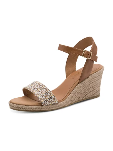 Tamaris Sandali brokat / zlata / off-bela bela