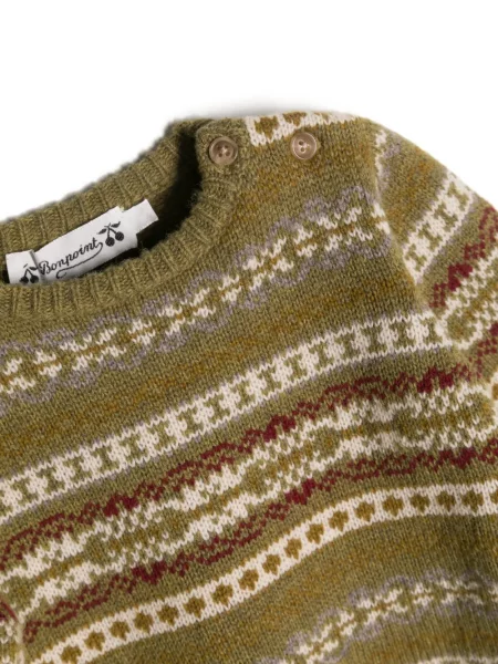 Sweter dziecięcy Bonpoint zielony