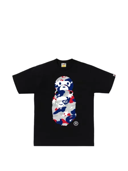 Tricou A Bathing Ape® cu imagine negru