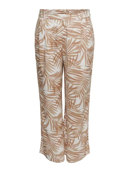 ONLY Carmakoma Pantaloni cutați CAREMMIA-SIESTA bej alb