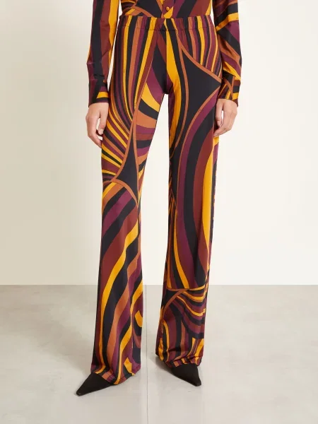 Pucci Spodnie Z Jerseyu rot czarne