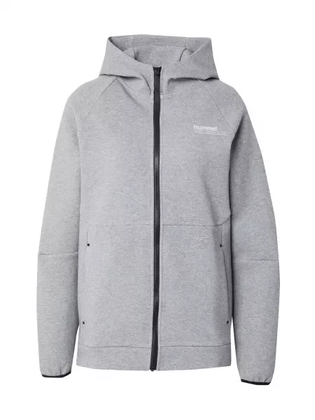 Hummel Hanorac sport Tech Fleece gri piatră / murdar alb