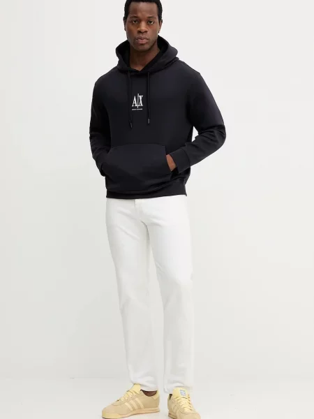 ARMANI EXCHANGE Mikina tmavomodrá biela