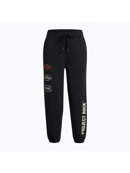 Pantaloni de antrenament pentru femei Under Armour Project Rock HWT Pnt / silt negru