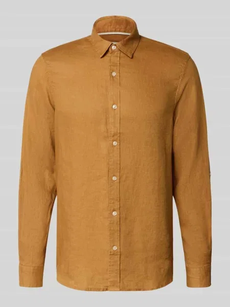 Koszula lniana o kroju regular fit z kołnierzykiem kent Scotch & Soda