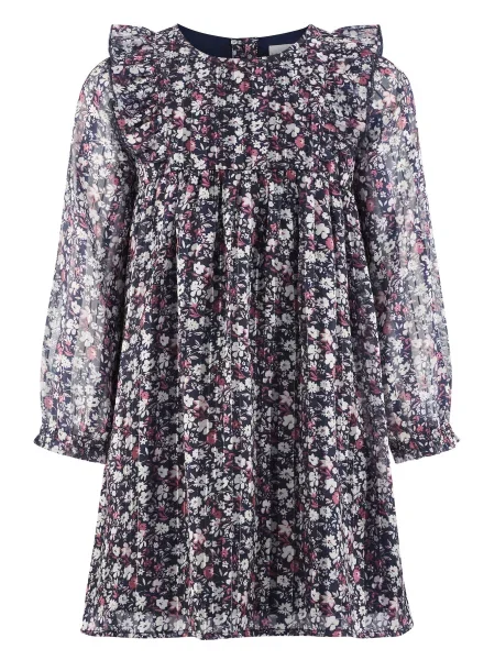 Happy girls Rochie bleumarin / magenta alb