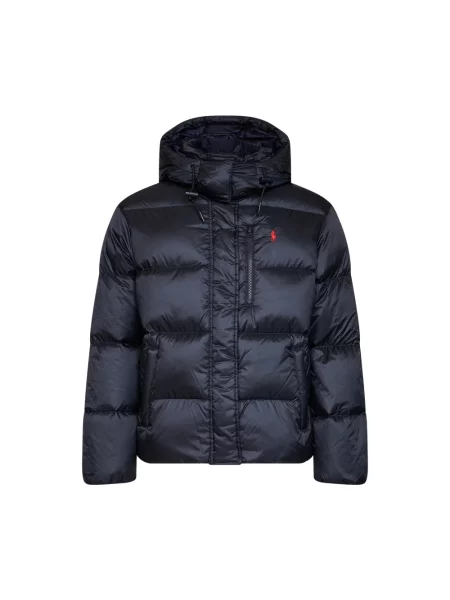 Kurtka puchowa z krytym zamkiem błyskawicznym i wpuszczanymi Polo Ralph Lauren niebieska