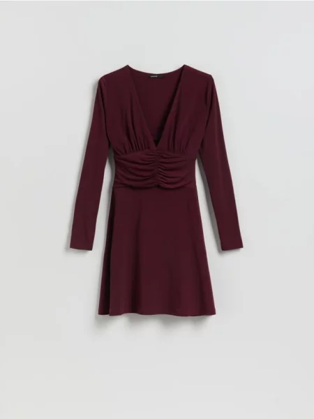 Reserved Rochie cu pliuri violet-închis violet