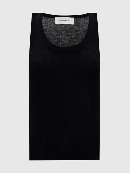 Топ в рубчик Ina з кашеміру Lisa Yang чорний