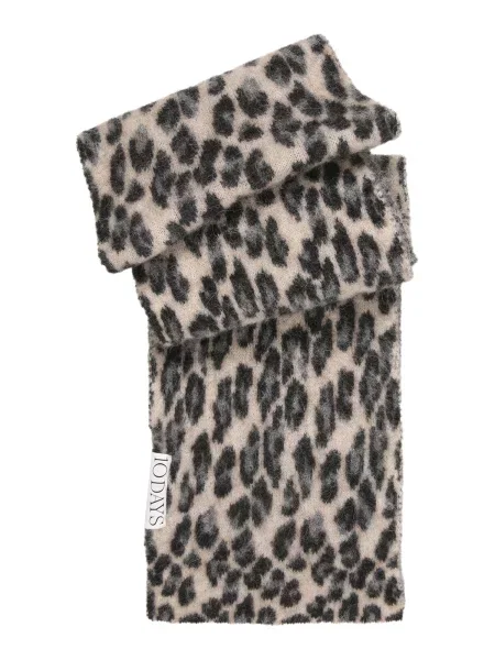 Šal taupe siva / siva melange crna