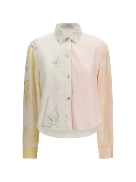 Kołnierzykowy koszula E.l.v. Denim w kwiatki