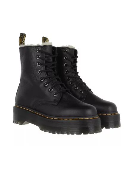 Botki Dr. Martens skórzane na platformie czarne