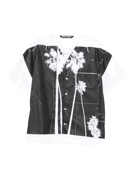 Cămașă Palm Angels cu imagine alb