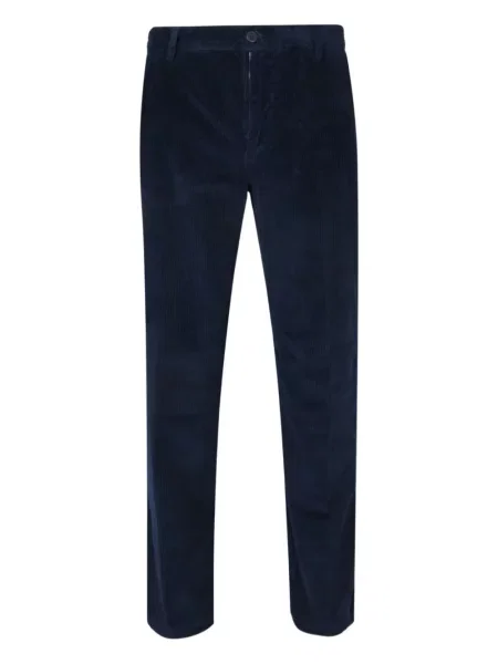 Pantaloni 120% Lino de catifea cord albastru