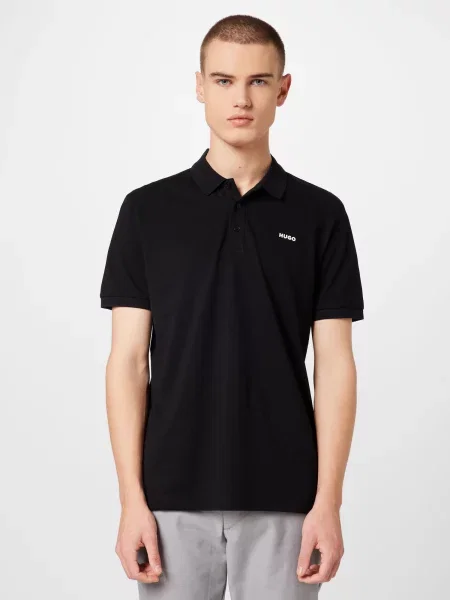 HUGO Tricou Donos negru alb