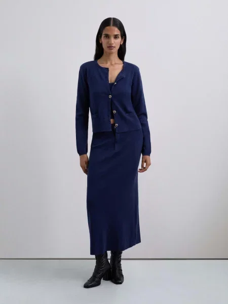 Scalpers Geacă tricotată bleumarin