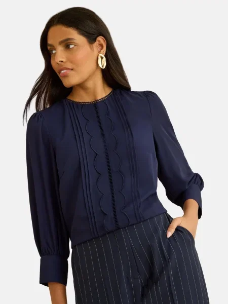 Love & roses Bluză bleumarin