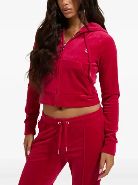 Είδος βελούδου hoodie Juicy Couture κόκκινο