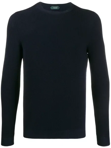 Hanorac crewneck Zanone albastru