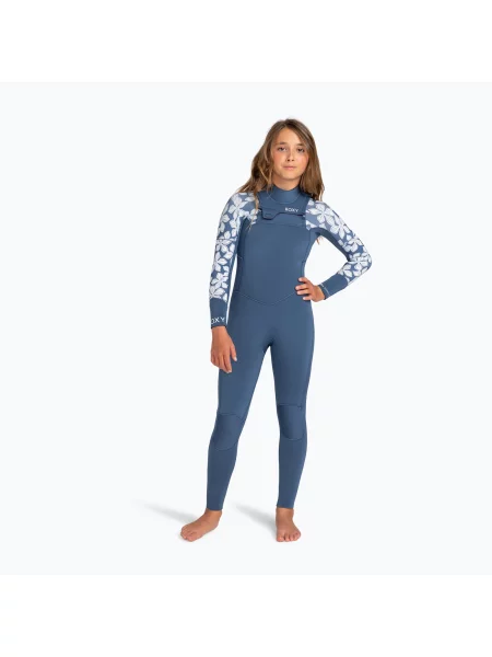 Costum de înot pentru copii ROXY mm Swell Series Chest Zip GBS Wetsuit wild wind drifter floral