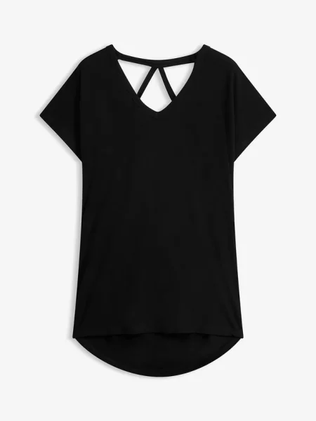 T-shirt z miękkiej czarna