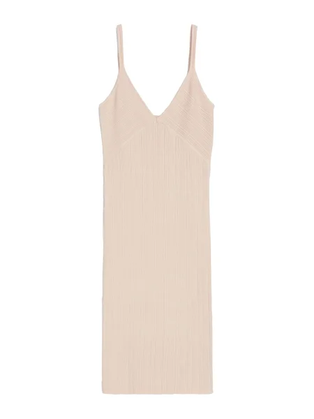 Bershka Rochie tricotat bej